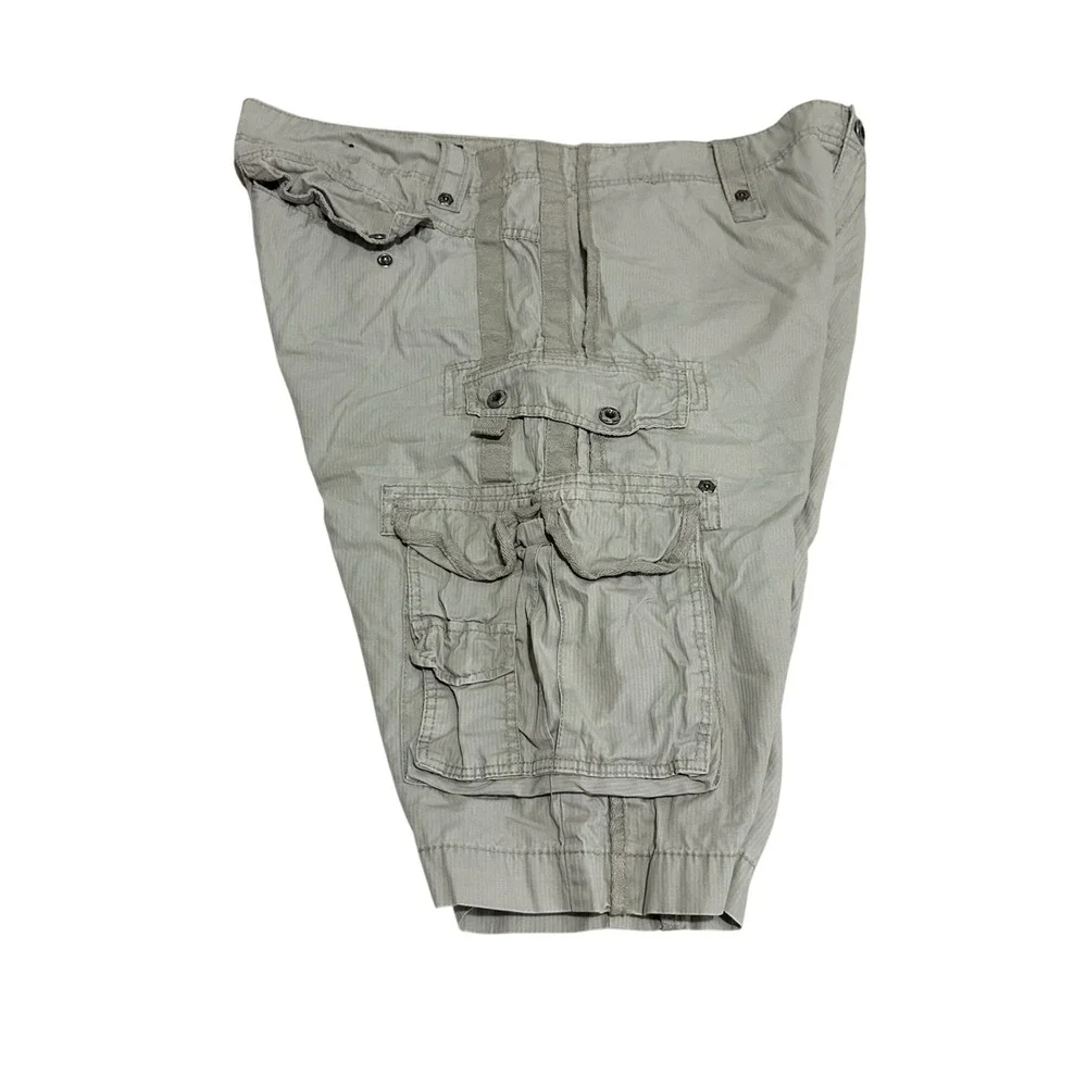 Buckle Black parachute Cargo Shorts Mens 38 12in Stone Meltdown Slim Fit Y2K